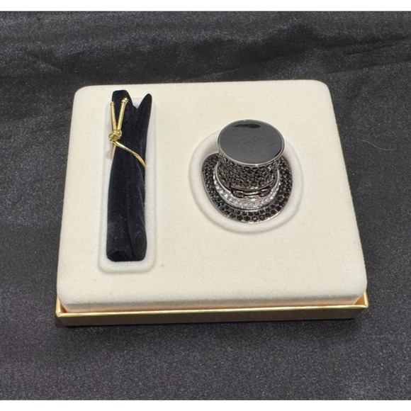 Estee Lauder Dazzling Gold Top Hat Compact Solid Perfume 2000 - Picture 1 of 7